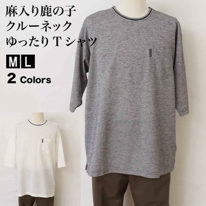 ゆるリラ メンズ 鹿の子 Tシャツ 夏 春夏新作 カットソー