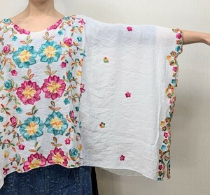 Button Shirt/Blouse Flower Colorful Flowers