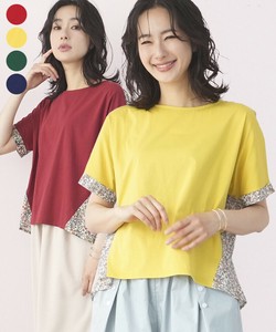 T-shirt Floral Pattern A-Line Short Sleeve Switching Cut-and-sew [2025 NEW]