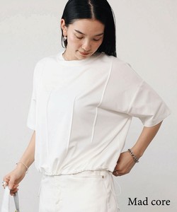 【2025春夏新作】ドロスト付きフロントタック入りプルオーバー◇1枚着で楽にキレイ見え【即納】