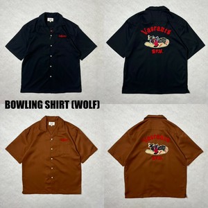 バック刺繡ボウリングシャツ(WOLF) 半袖 アメカジ　ストリート