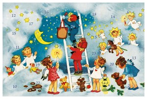 アドベントカレンダー 星空のチェック【クリスマス/受注発注商品/ドイツ製】