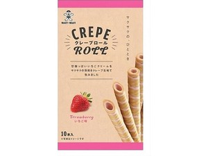旺旺ジャパン クレープロールいちご味 10本x10
