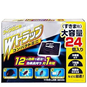 【防除用医薬部外品】Wトラップ コンパクトミニ　 ゴキブリ誘引殺虫剤　すきま用 24個入
