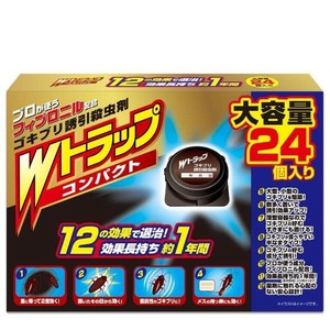 【防除用医薬部外品】Wトラップ コンパクト ゴキブリ誘引殺虫剤 24個入