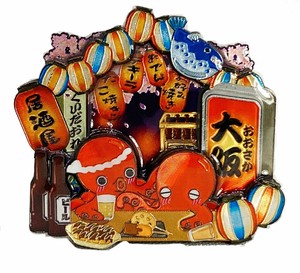 【木製ホイルマグネット】大阪居酒屋