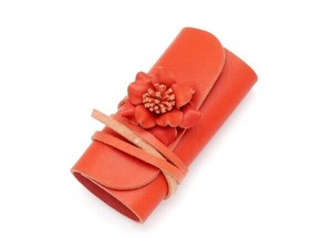 完成品 ツイストフラワーシリーズ キーケース 赤 1ヶ Pitem062-04