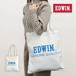 エドウイン EDWIN トートバッグ 0411524 ブルーロゴ ショッピングバッグ ロゴプリント 肩掛け可