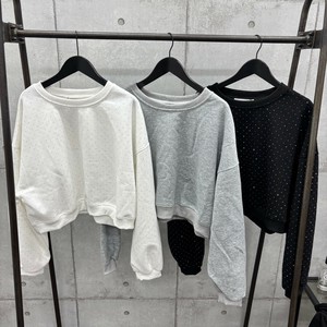 ストーン付ルーズトレーナー