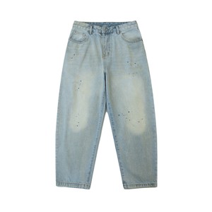 ライトブルーダメージ加工デニムパンツ ライトブルー S-XXL PL923