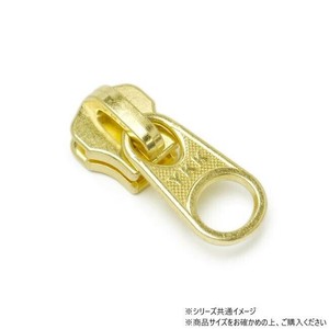 YKKまとめ売り 金属ファスナー用 スライダーのみ 7号 DFW ゴールド 100ヶ PY6025