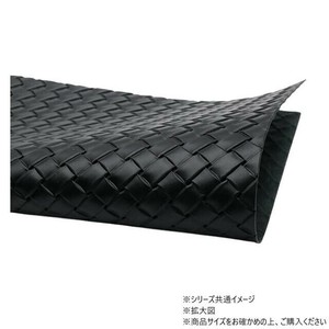 大判切り革 プラチナメッシュ(牛ヌメクラシック) マットブラック 1枚 Pkawa115-2/1-02-20