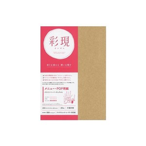 彩現　メニュー・POP用紙　クラフトペーパーデュプレN　A4サイズ　20枚　1742834