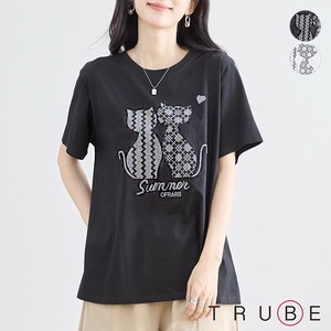 【2025新作】【L〜LL】2キャットシルエットTシャツ(N12-340)(7号店）FM7