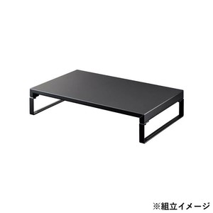LIHIT LAB.(リヒトラブ)　机上台　幅390mm・ロータイプ　マットブラック　A-7330-124