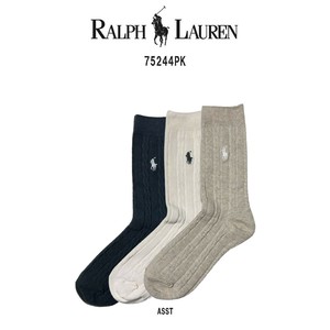 POLO RALPH LAUREN(ポロ ラルフローレン)ソックス 靴下 3足セット アソート レディース 女性用 75244PK