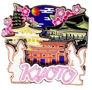 【木製ホイルマグネット】KYOTOネオン