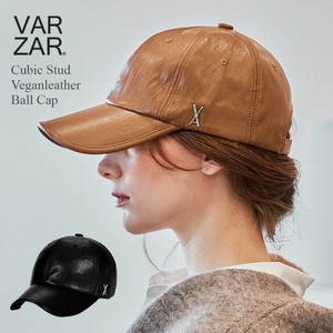 VARZAR バザール 深め ヴィーガンレザー Cubic Stud Veganleather Ball Cap スタッズ 1570 1571