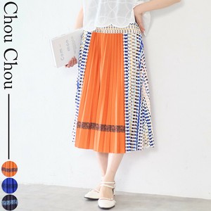 カラフルプリーツデザインスカート　人気  2025 新作　chouchou東京