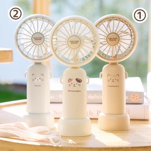 ふくふくにゃんこ  3WAYアロマハンディファン 　猫/ギフト/扇風機/携帯/充電式/静音/熱中症