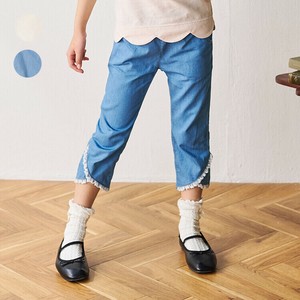 裾リボン・裾レース7分丈パンツ  N45151