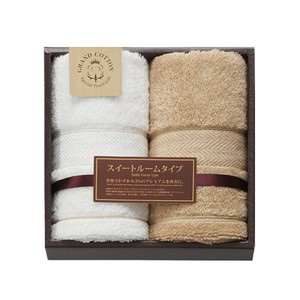 GRAND COTTON（グランコットン）　ロングフェイスタオル2枚　GC6050　日本製