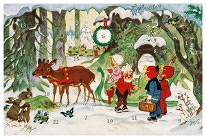 アドベントカレンダー 冬のソリ【クリスマス/受注発注商品/ドイツ製】