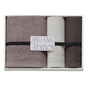 ORGANIC EDITION  バスタオル1枚・フェイスタオル1枚・ウォッシュタオル1枚セット　OE1040　日本製