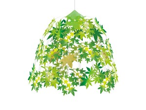 【日本製】新緑楓　2段センター　初夏飾り【店舗装飾】