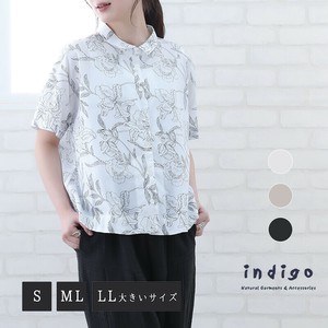 衬衫 靛蓝 棉 S尺寸 衬衫 黑白 春夏