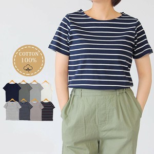 ［2025春夏新作］★綿100％半袖Tシャツ　無地　ボーダー