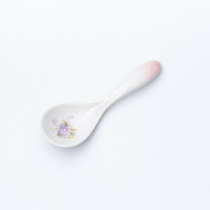 Cutlery Violet Pottery Knickknacks Chinese Soup Spoon Made in Japan