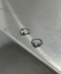 【サージカル ステンレス 316L】メンズライク フープピアス　金属アレルギー対応