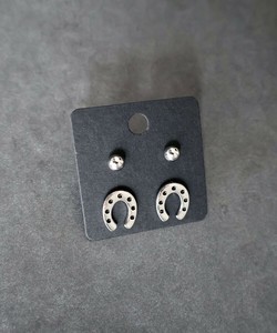 メンズライク スタッドピアス 2セット / チタンポスト(金属アレルギー対応)