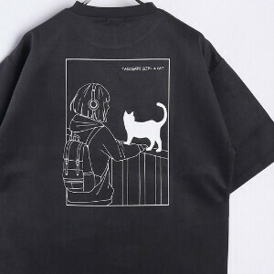 フェイクスウェード イラストデザインTシャツ【2025夏】
