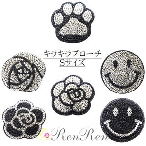 キラキラブローチSサイズ　デコパーツ
