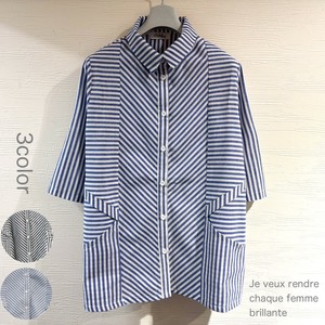 Button Shirt/Blouse Design Stripe Pocket