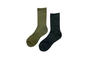 FAKUI　UNISEX/ASYMMETRIC SPORTS SOCKS　KHAKI×BLACK　ユニセックスアシンメトリースポーツソックス