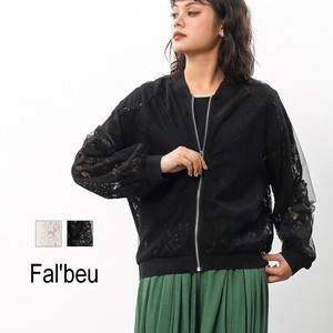【新作】レース×チュールブルゾン　シアー　2色展開