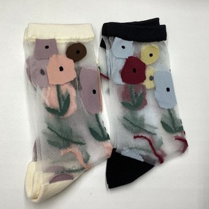 Crew Socks Flower Ladies fashion Socks Flowers