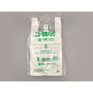 バイオマスレジ袋 ニュー環境バッグ M 半透明 Bマーク 福助工業