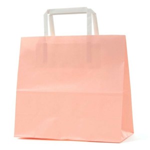紙手提袋 平紐手提袋 H平24 ピンク パックタケヤマ