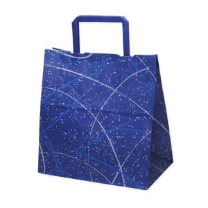 持ち帰り用紙袋 50-5513 手提げ袋 ゆうび 220×130×230 ブルー 50P ササガワ