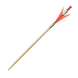 竹串 天朱矢羽根串(赤) 12cm 100本入 萬洋　竹