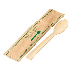 使い捨てスプーン 竹スプーン17cm(単袋入) 100本入×20袋 萬洋　竹