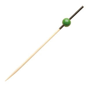 竹串 珠かんざし串(緑) 7.5cm 100本入 萬洋　竹