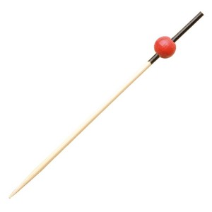 竹串 珠かんざし串(赤) 7.5cm 100本入 萬洋　竹