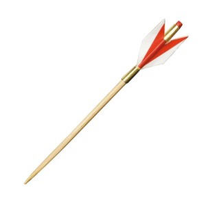 竹串 天朱矢羽根串(赤) 7.5cm 100本入 萬洋　竹