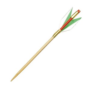 竹串 天朱矢羽根串(緑) 7.5cm 100本入 萬洋　竹