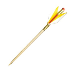 竹串 天朱矢羽根串(黄) 7.5cm 100本入 萬洋　竹